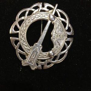 Sterling Silver Celtic Tara Ireland Pin/Pendant.